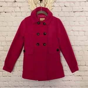 🎀Roebuck & Co. Girls Faux Wool Pink peacoat